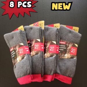 Thermal Rugged Outdoor Crew Socks! Brand New 8 Pairs Bulk Lot Thermal Socks